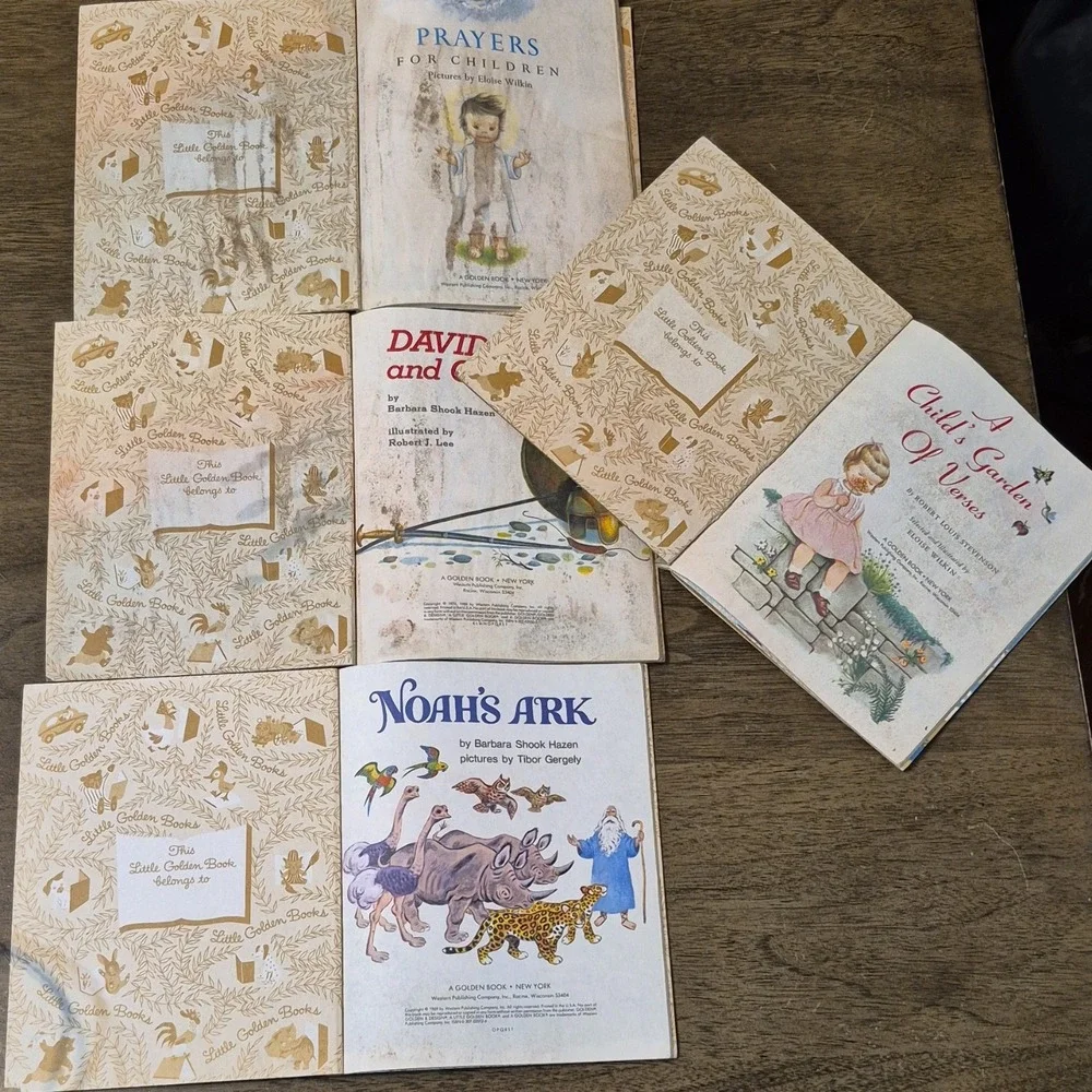Golden Books Illustrated Children's Hardcover: Prayers, David & Goliath, Noah's…